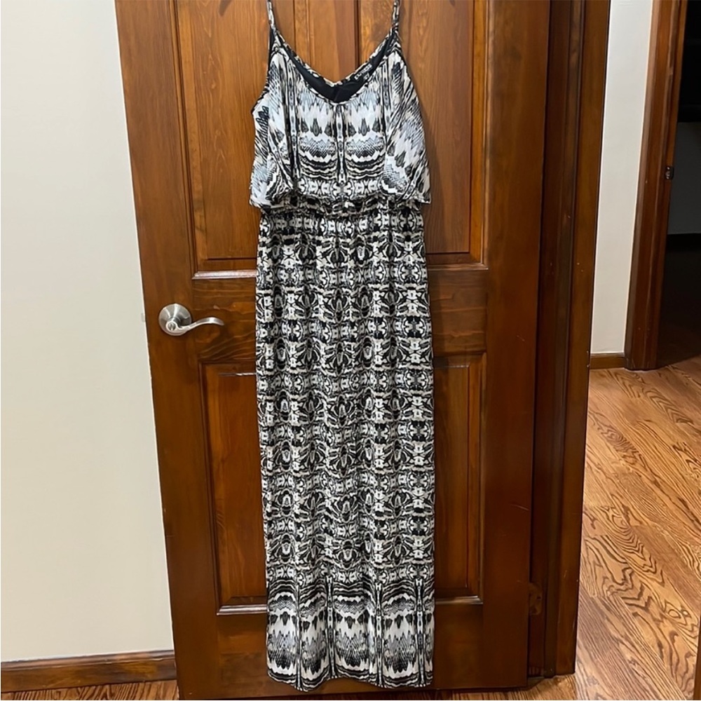 Express snakeskin dress slit up the middle